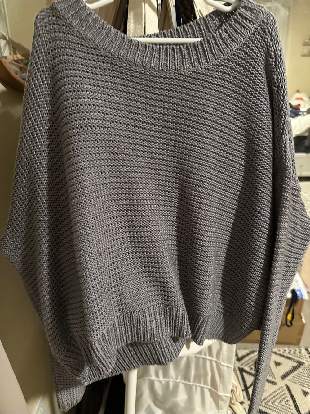 RD Style Gray Knit Scoopneck Sweater